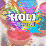 Blue and White Colorful Holi Festival Flyer (1)