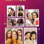 Purple and Pink Modern Photo Collage Flyer