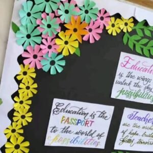 Board Decoration - Colorful flowers
