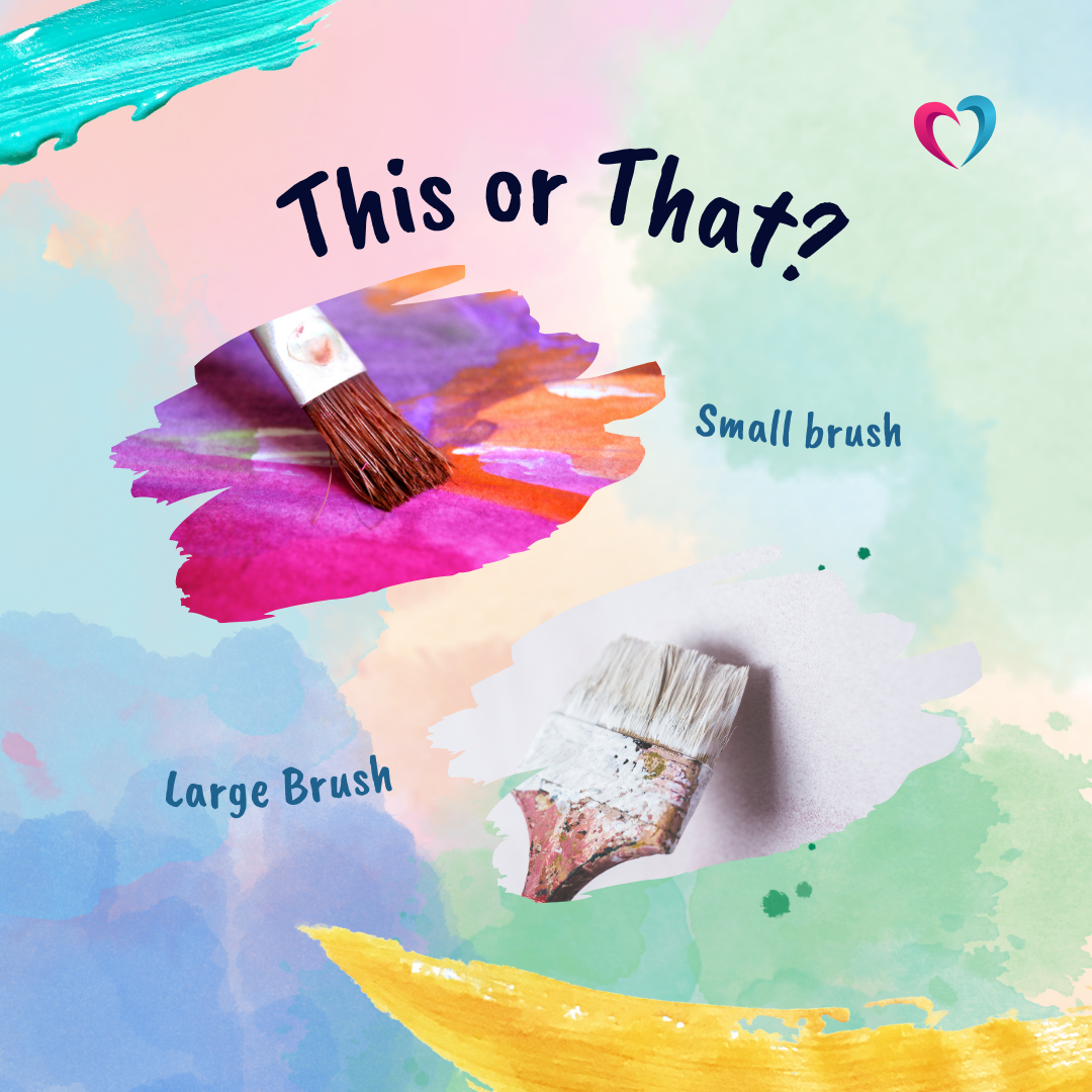 Colorful Abstract This or That Paint Brush Instagram Post